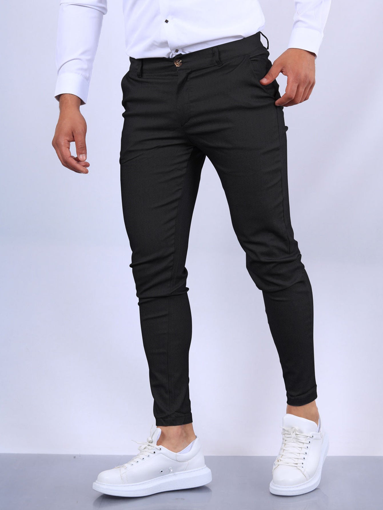 Men's Slim Fit Business Casual Elegant Trousers