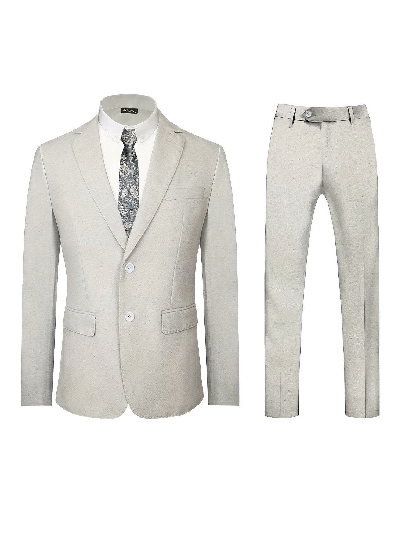 Men's Elegant Viscose Slim Fit Suit for Formal Events