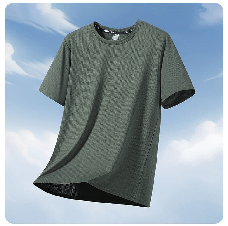 Camiseta deportiva de secado rápido para hombre, talla grande