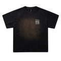 Men's Cotton T-Shirt with Retro Washed Effect and Letter Print