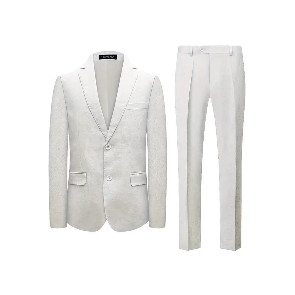 Men's Elegant Viscose Slim Fit Suit for Formal Events