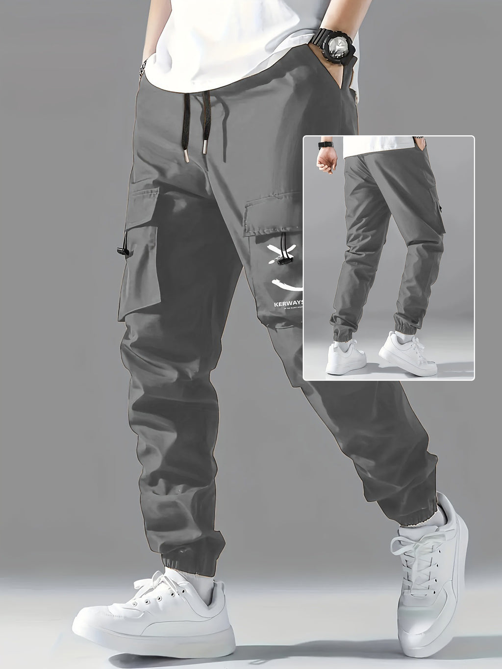 Pantaloni Uomo Gamba Dritta Casual Resistenti