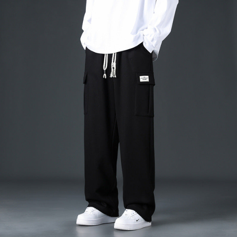 Men's Draped Wide Leg Trousers