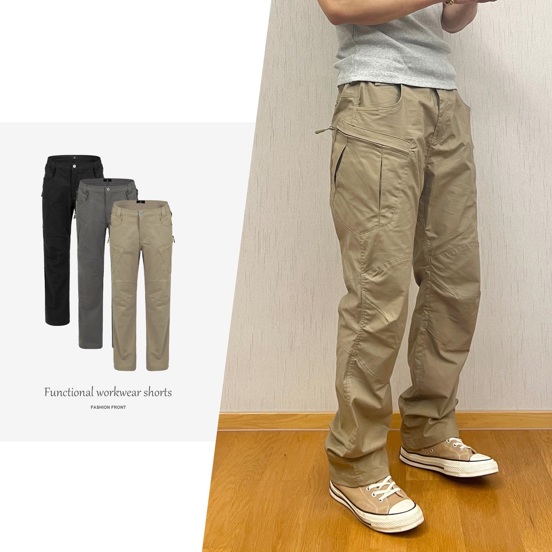 Men's Straight Leg Cotton Cargo Pants