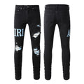 Jeans skinny slim fit strappati e rovinati in stile street