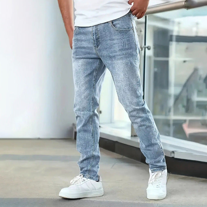 Men's Stretch Cotton Spandex Basic Jeans
