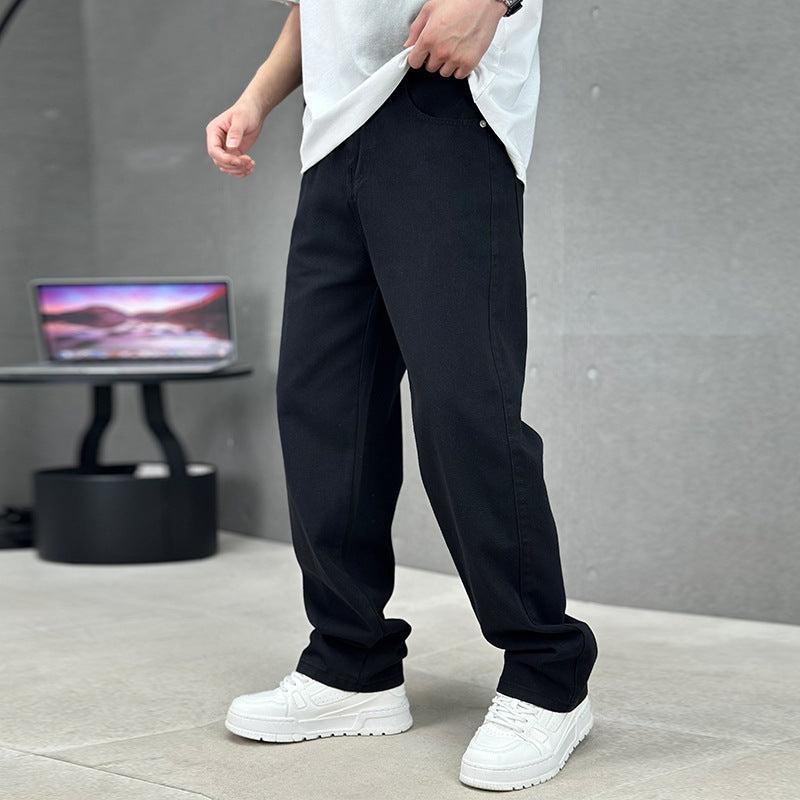 Men's Wide Leg High-Waist Streetwear Jeans