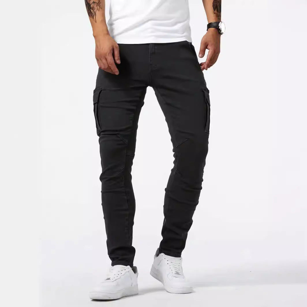 Men's Stretch Skinny Denim Pants with Anti-Wrinkle