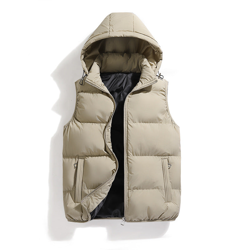 Men's Winter Padded Jacket with Detachable Hood