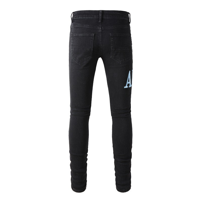 Jeans skinny slim fit strappati e rovinati in stile street