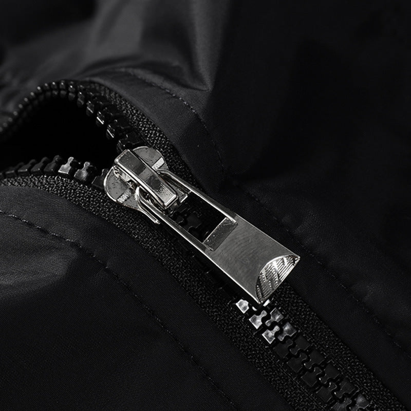 Men's High Neck Zip Up Urban Casual Youth Jacket