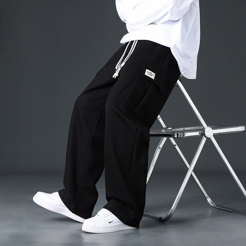 Men's Draped Wide Leg Trousers