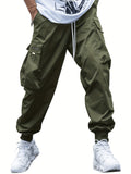 Pantaloni Uomo Cargo Multitasche Larghi Casual