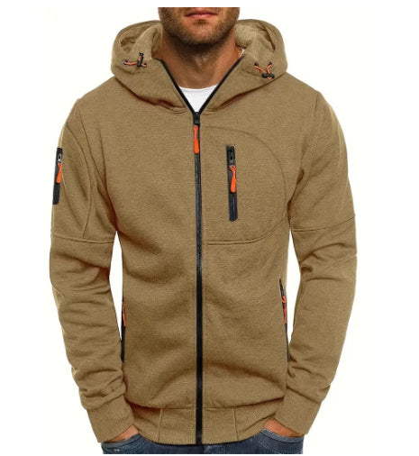 Men's Casual Sports Zip-Up Hoodie