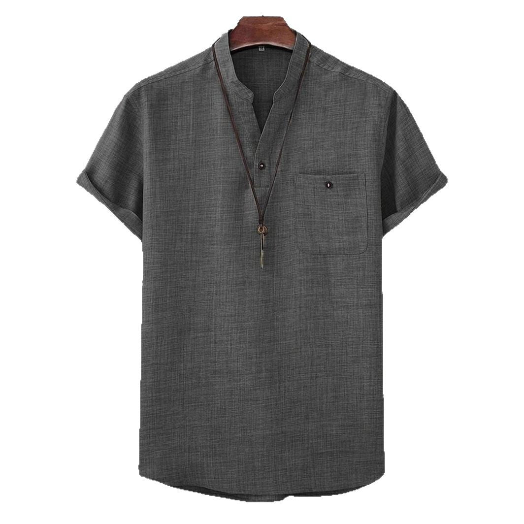 Men's Casual Short Sleeve Stretch Shirt 5 Colors