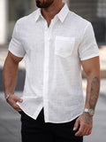 Men's short-sleeved cotton shirt