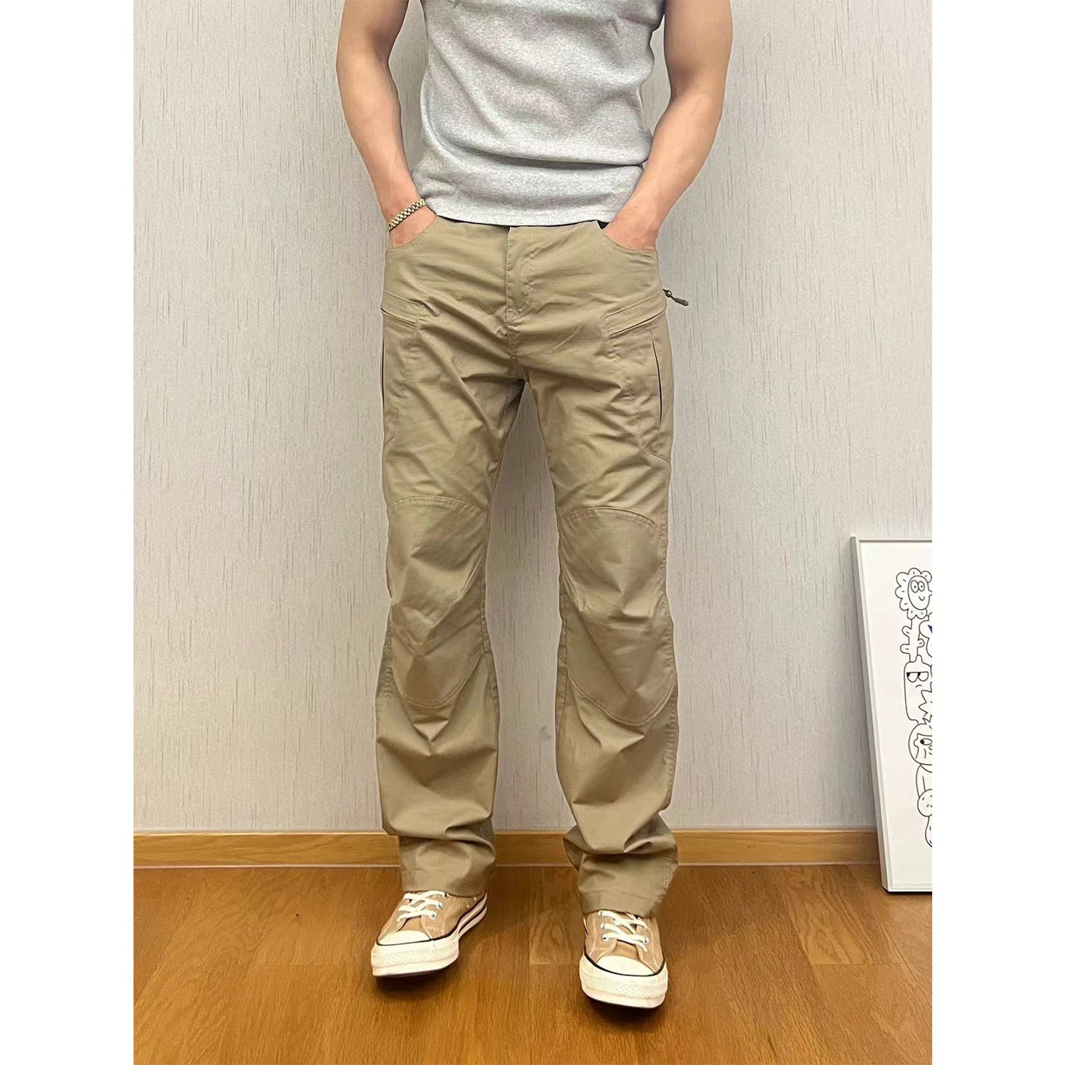 Men's Straight Leg Cotton Cargo Pants