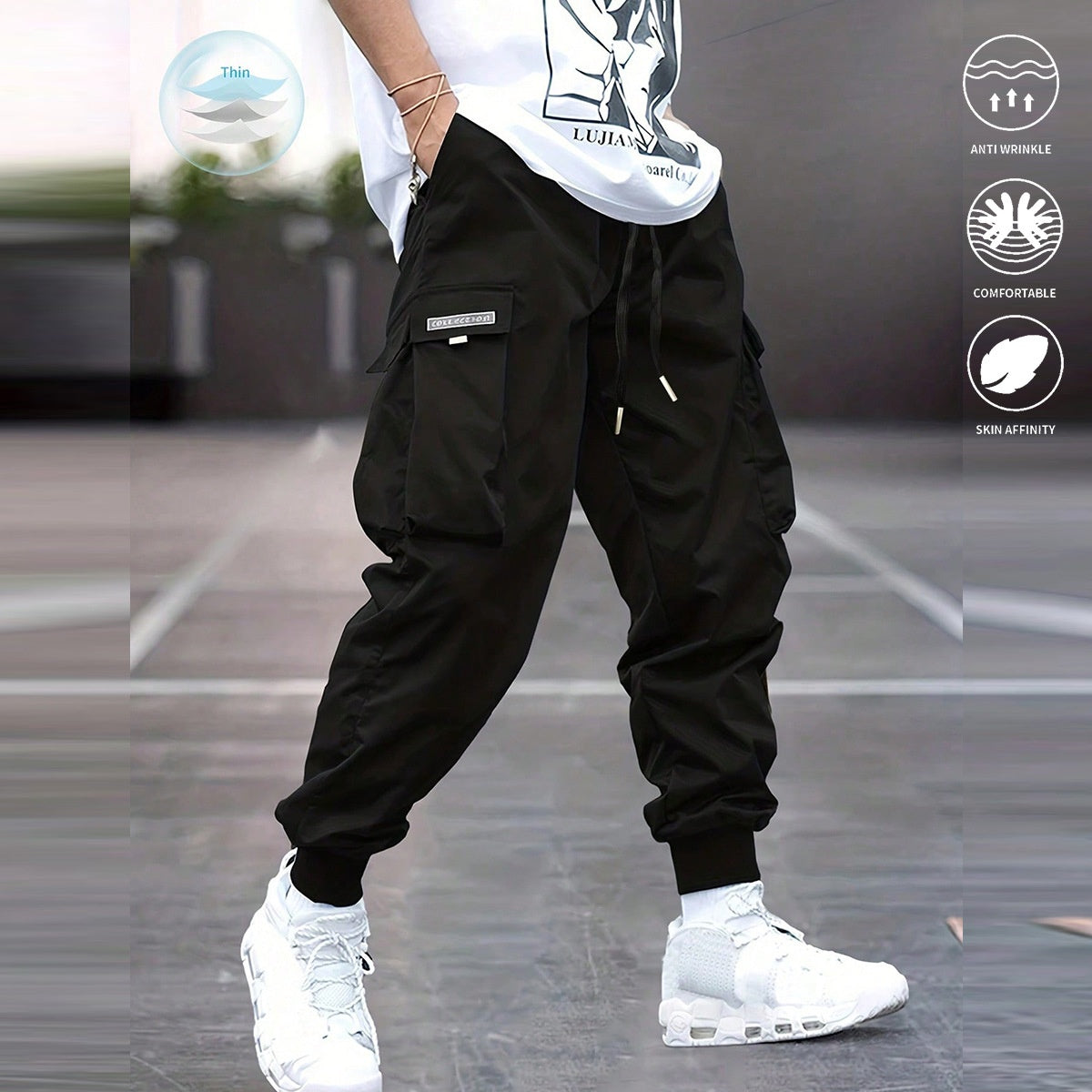 Men's Casual Loose Multi-Pocket Cargo Pants