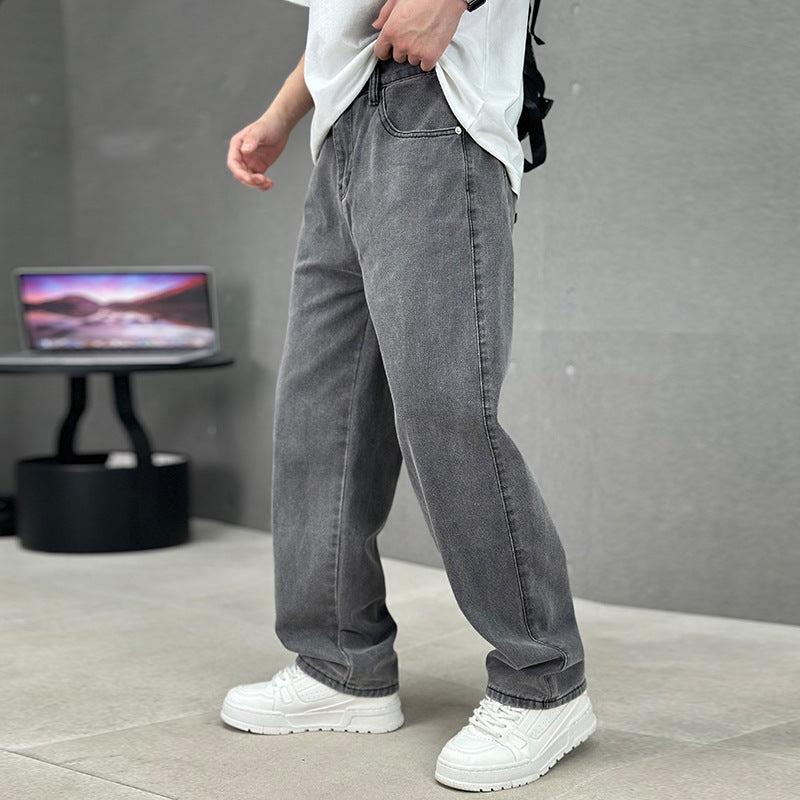 Men's Wide Leg High-Waist Streetwear Jeans