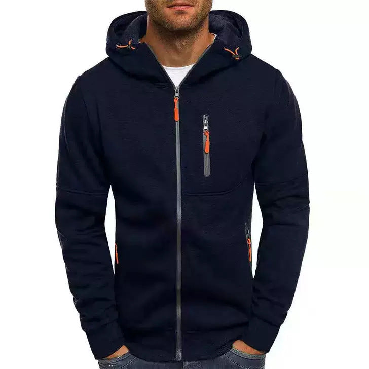 Men's Casual Sports Zip-Up Hoodie