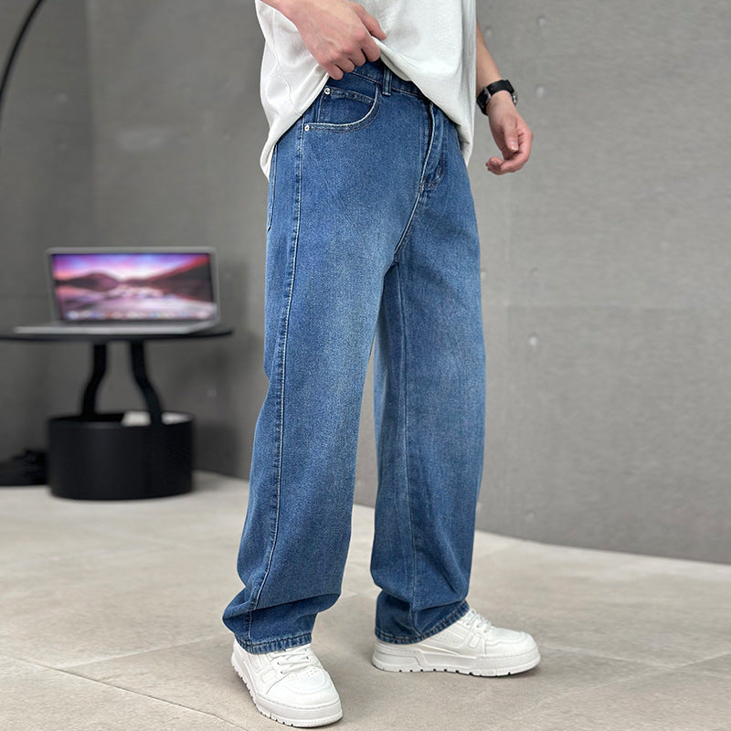 Men's Wide Leg High-Waist Streetwear Jeans
