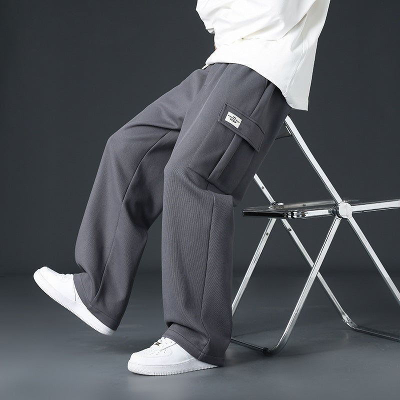 Men's Draped Wide Leg Trousers
