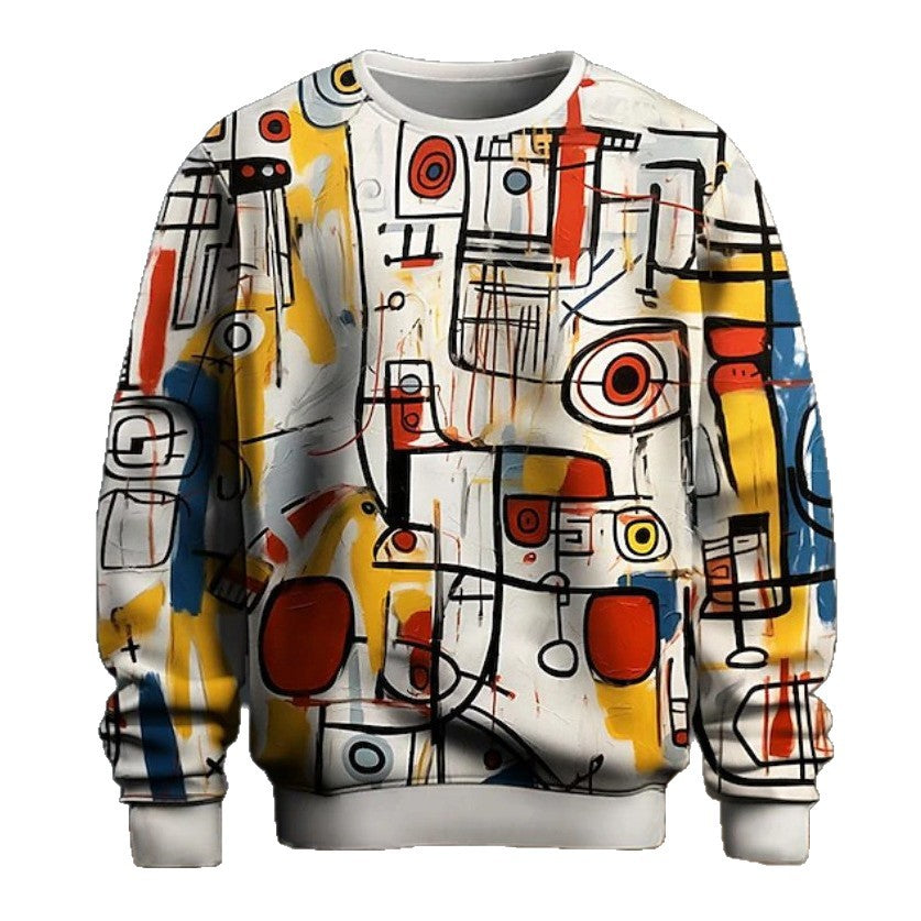 Men's Hoodie Graffiti Streetwear Pockets