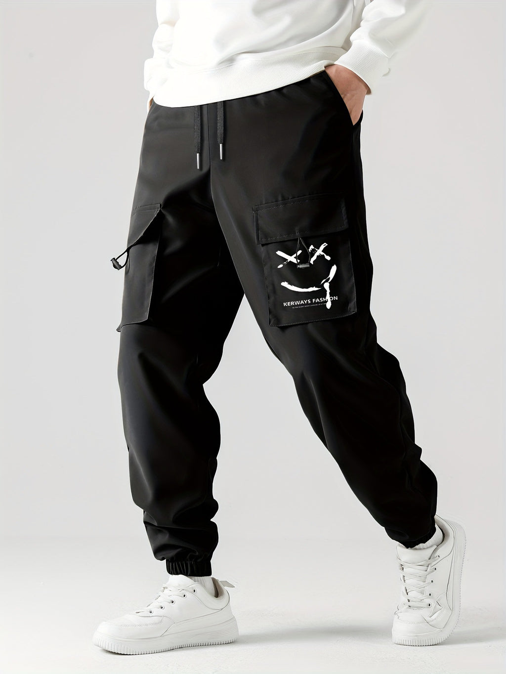 Pantaloni Uomo Gamba Dritta Casual Resistenti