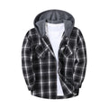 Men's Slim Fit Plaid Checkered Shirt Jacket