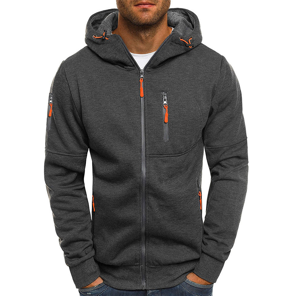 Men's Casual Sports Zip-Up Hoodie