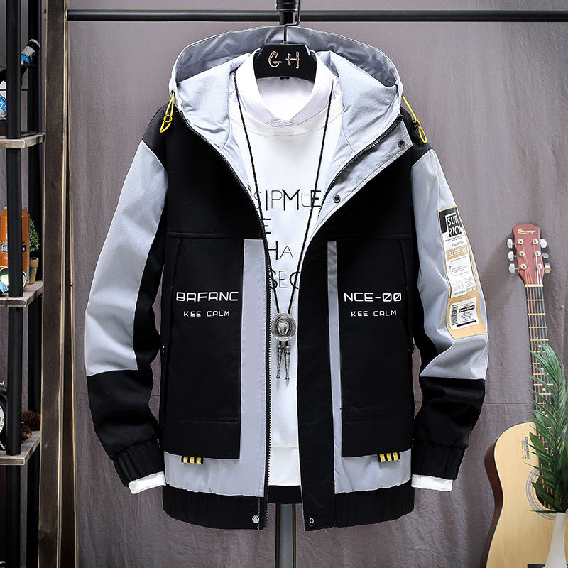 Men's Printed Streetwear Hooded Sports Jacket