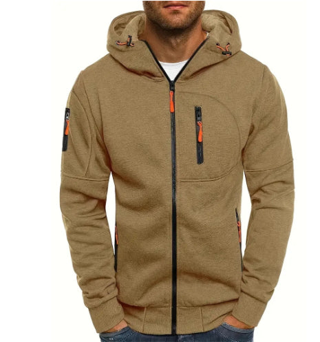 Men's Casual Sports Zip-Up Hoodie
