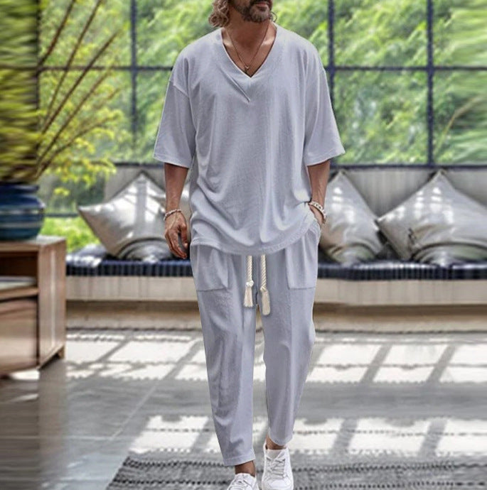 Men's Summer Sportswear Set T-Shirt Pants