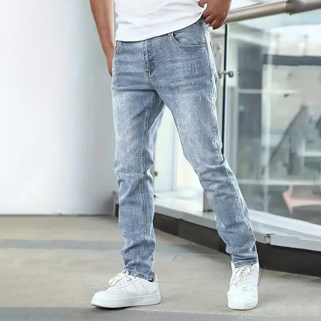 Jeans Uomo Elasticizzati Cotone Spandex Basic