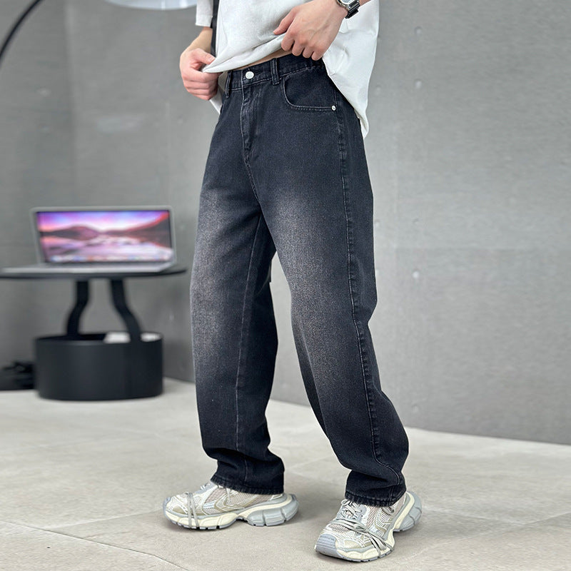 Men's Wide Leg High-Waist Streetwear Jeans