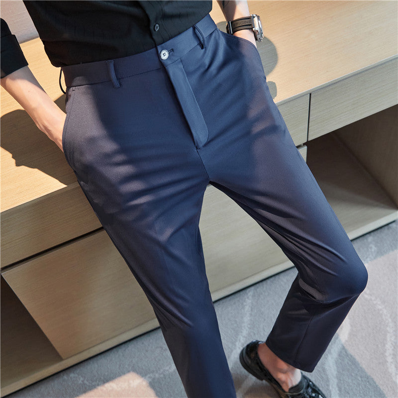 Men's Slim Fit Straight Leg Trousers