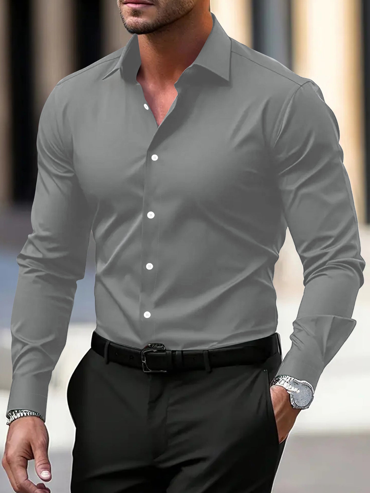 Men's Casual Long Sleeve Shirt