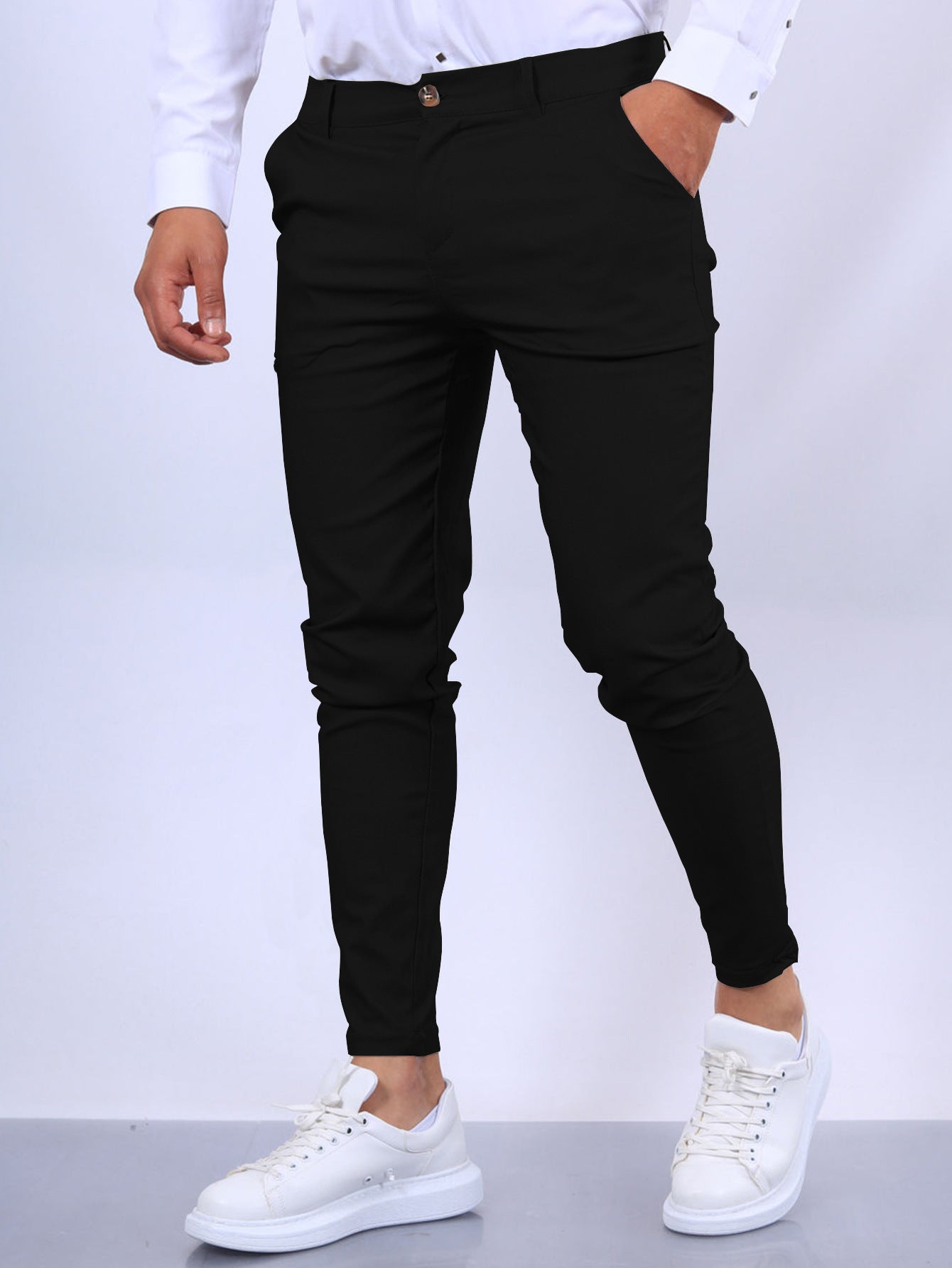 Men's Slim Fit Business Casual Elegant Trousers
