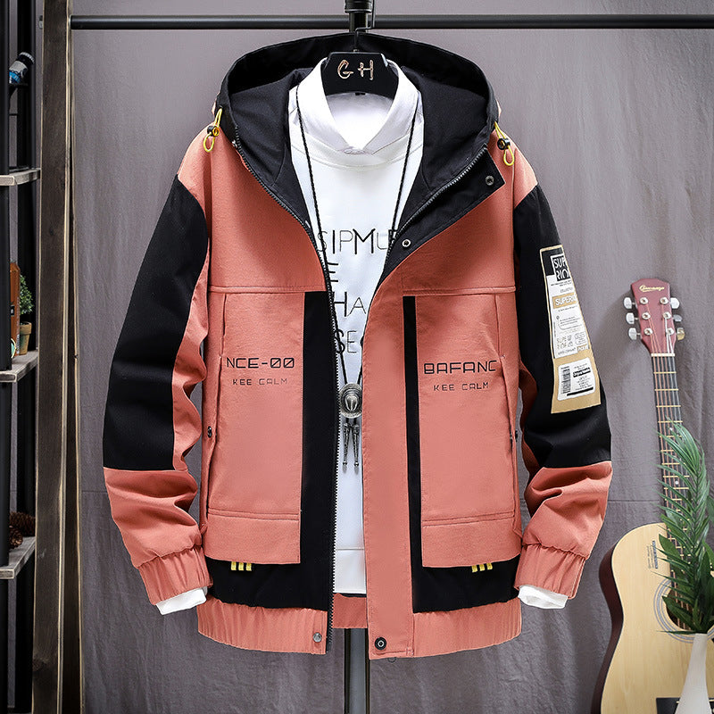 Men's Printed Streetwear Hooded Sports Jacket