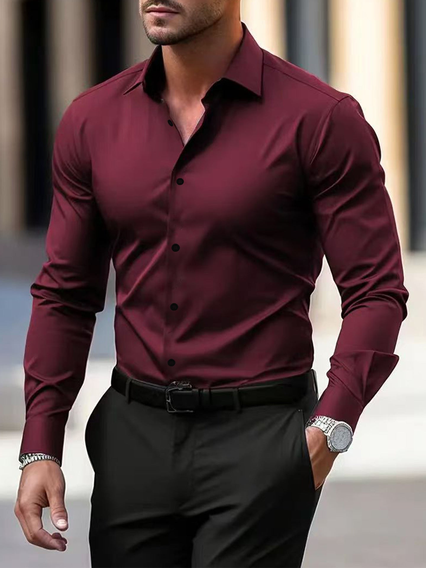 Men's Casual Long Sleeve Shirt