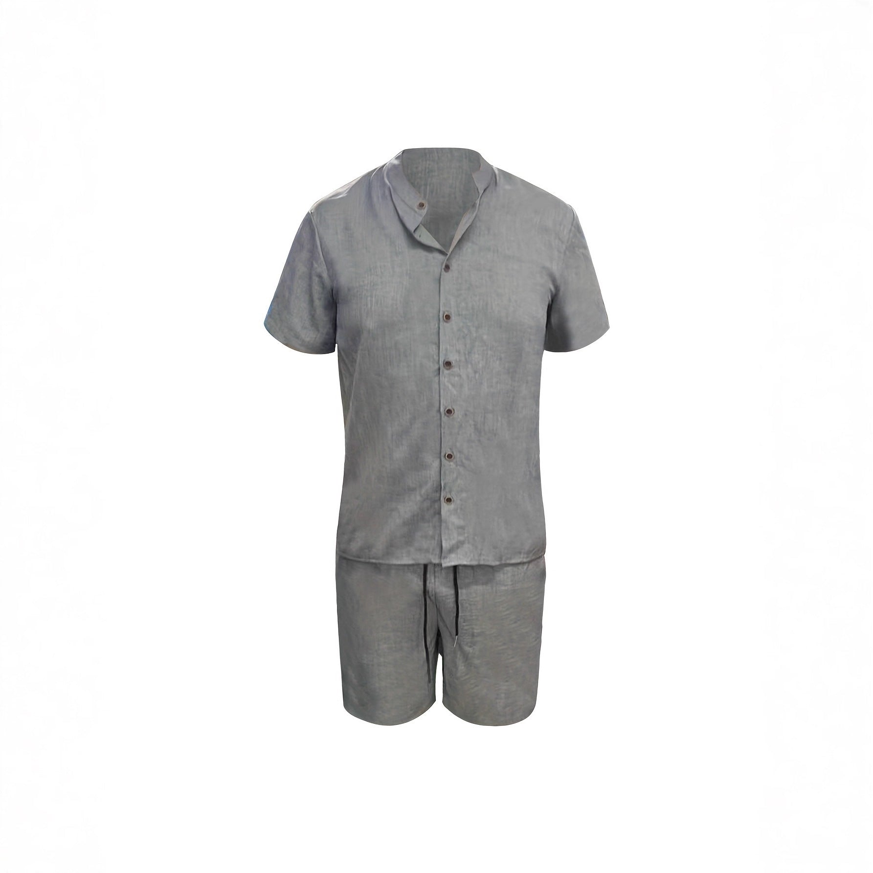 Men's Summer Cotton Shirt and Shorts Set