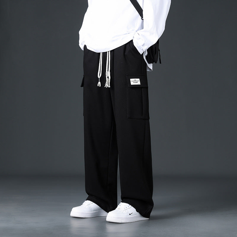 Men's Draped Wide Leg Trousers