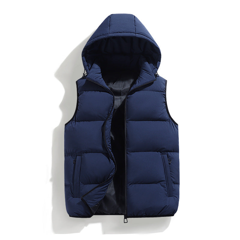 Men's Winter Padded Jacket with Detachable Hood