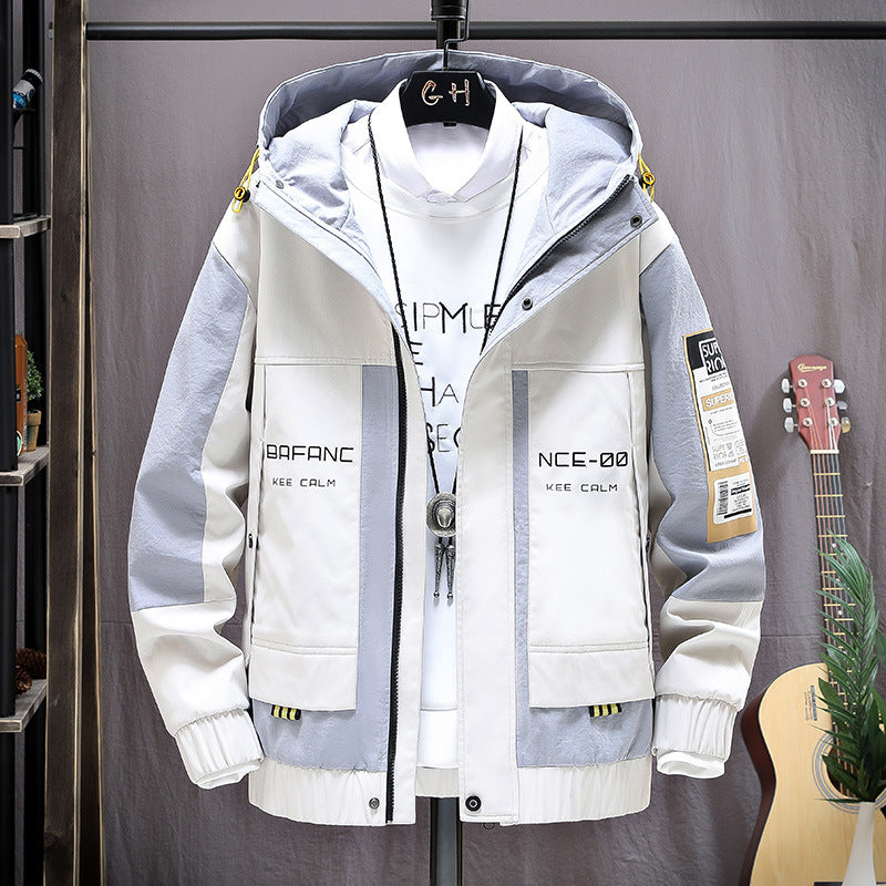 Men's Printed Streetwear Hooded Sports Jacket