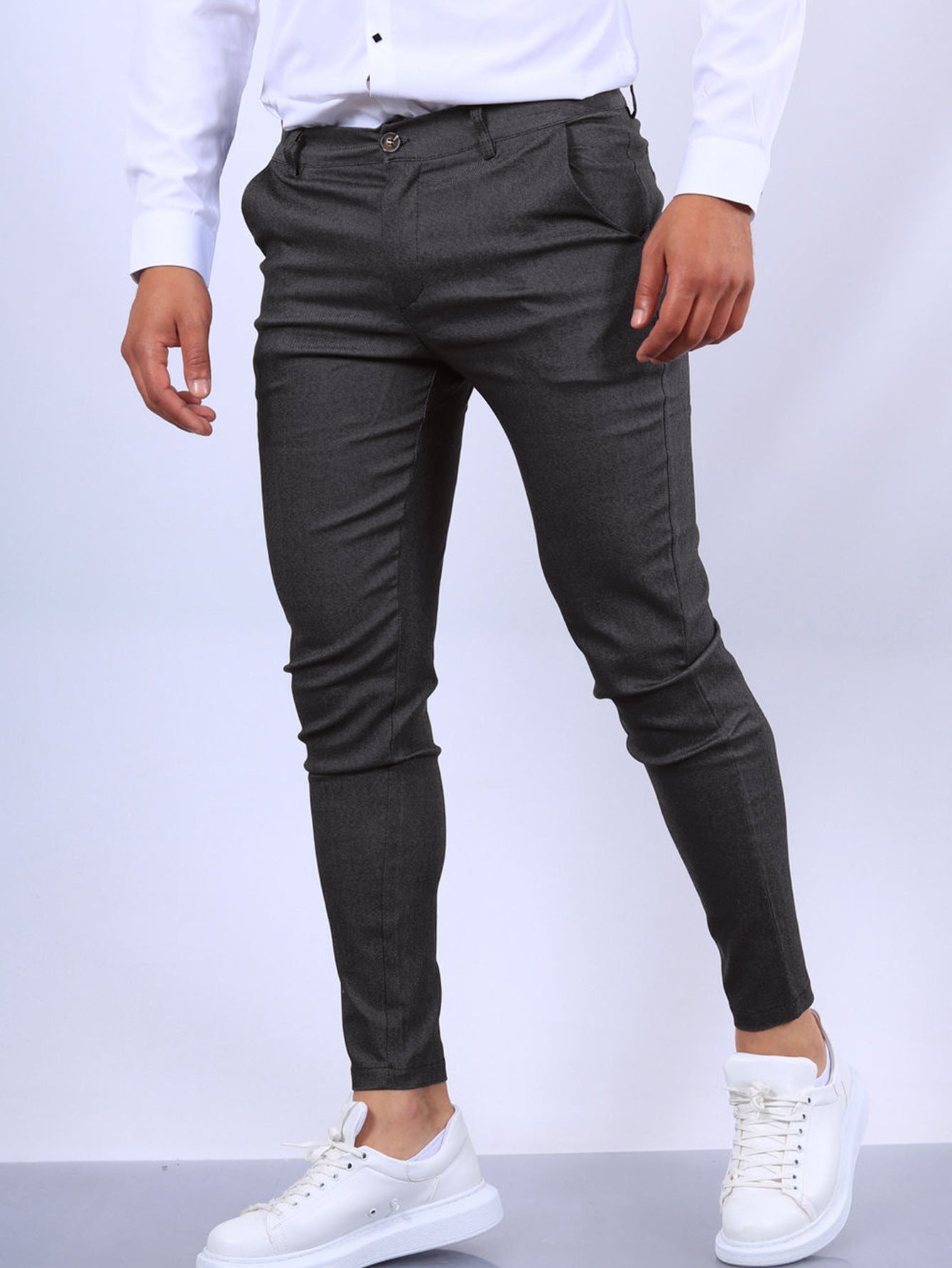 Men's Slim Fit Business Casual Elegant Trousers
