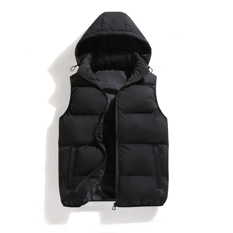 Men's Winter Padded Jacket with Detachable Hood