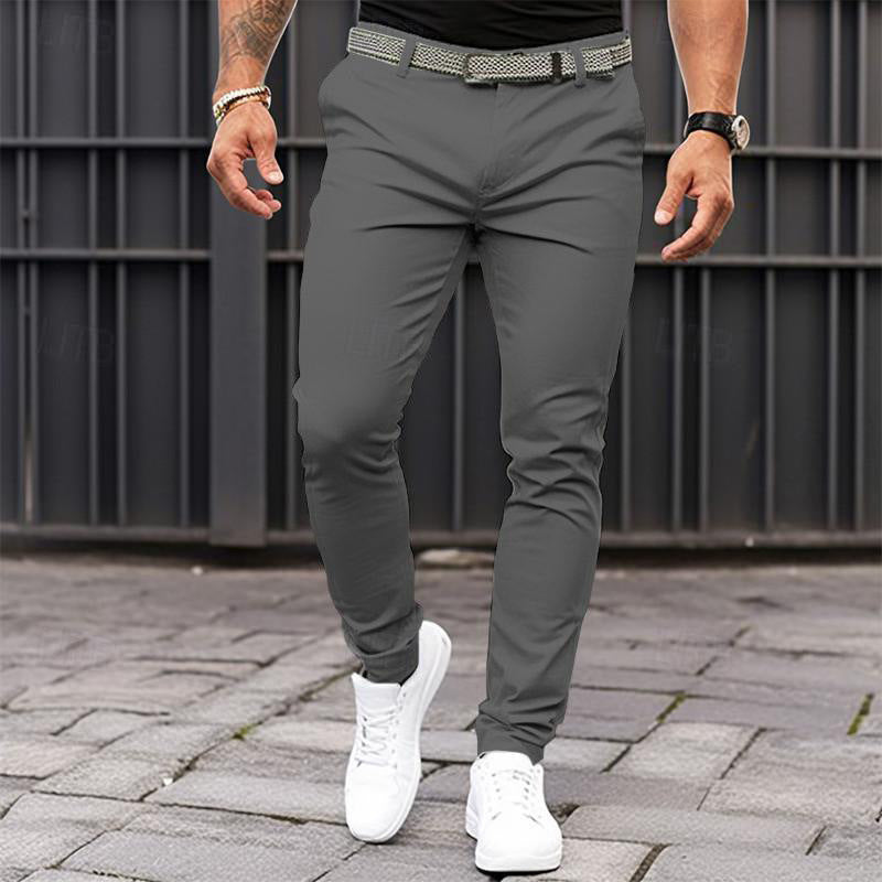 Men's Slim Fit Stretch Basic Casual Trousers