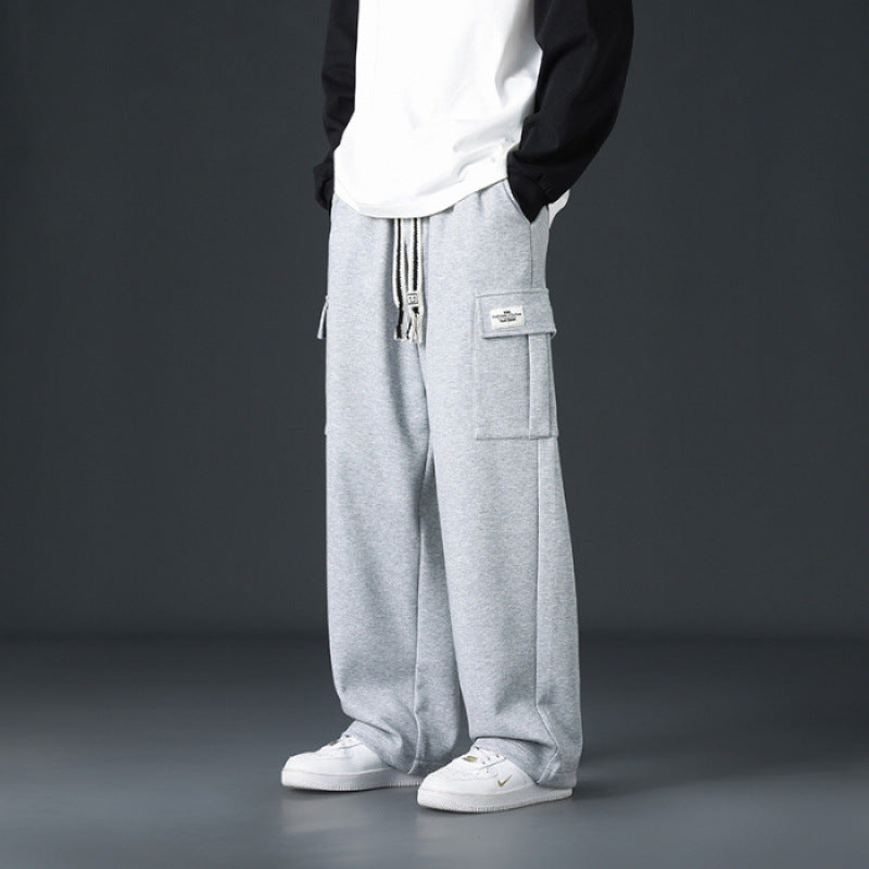 Men's Draped Wide Leg Trousers