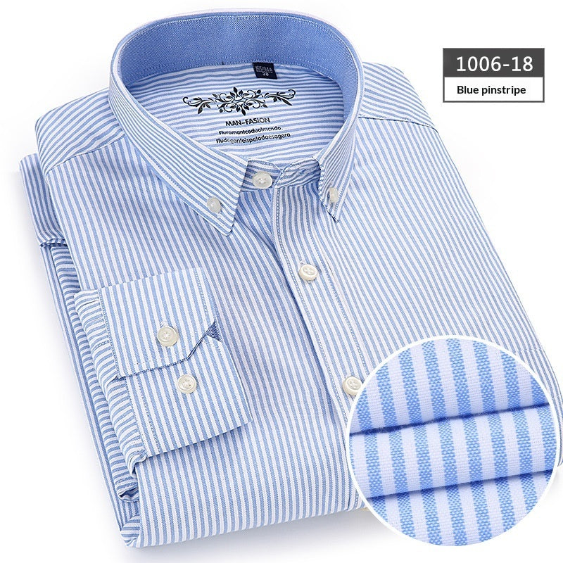 Men's Slim Fit Striped Cotton Blend Shirt