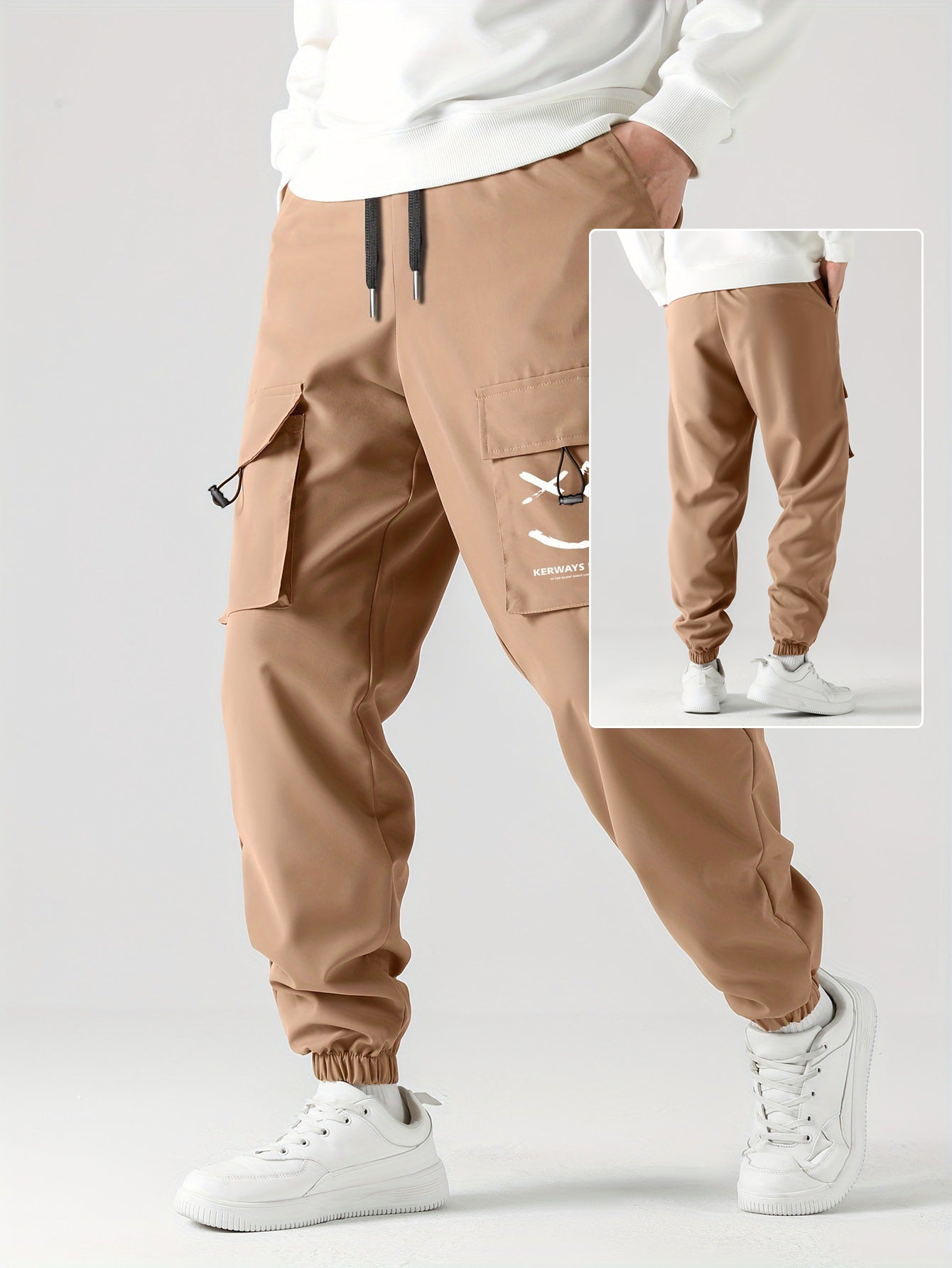 Pantaloni Uomo Gamba Dritta Casual Resistenti